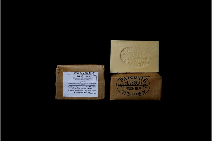 Patounis Vegan Greek Olive Oil Laundry Soap – 2 Bars (4.9 Oz Each) – No Scent, No Additives, Eco-Friendly